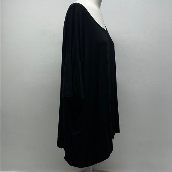 Selkie Perfect Oversized Tee Shirt Short Sleeve Modal Stretch Black Plus Size 5X - Picture 2 of 2